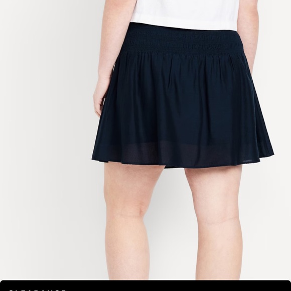 NWT OLD NAVY Smocked-Waist Mini Skirt Color: In The Navy - Picture 6 of 11